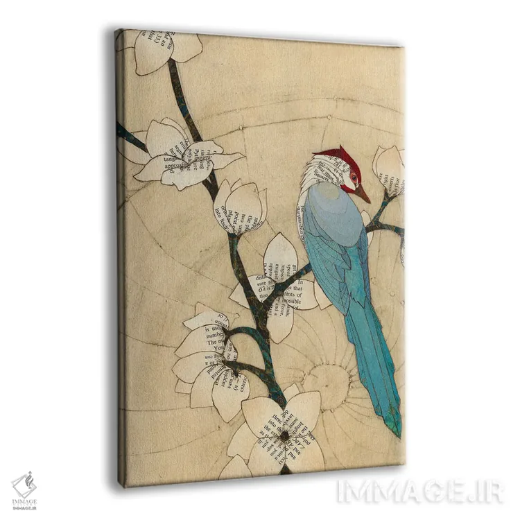 تابلو دکوراتیو پرنده تابستانی اثر کارن سیکیه - نمای پرسپکتیو محصول