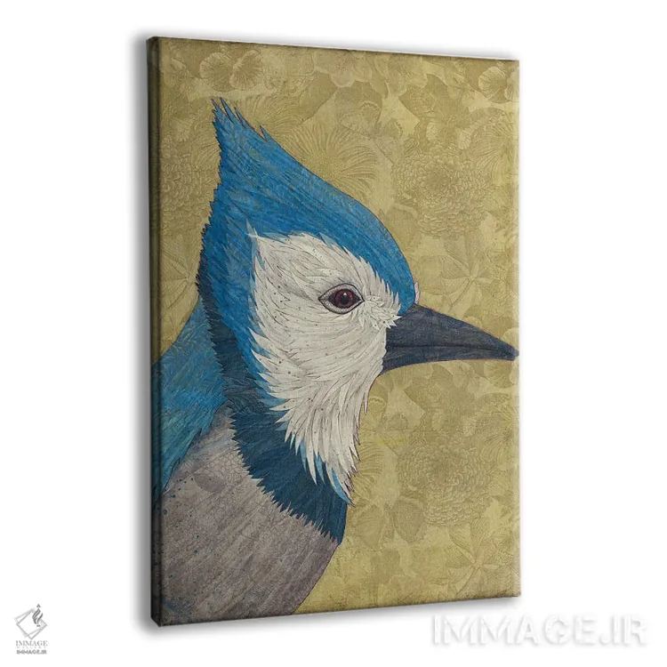 تابلو دکوراتیو جین آبی اثر کارن سیکیه - نمای پرسپکتیو محصول