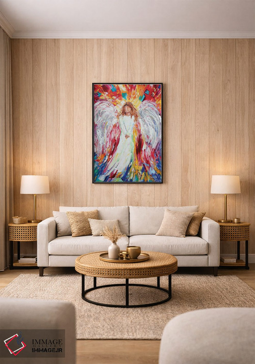 تابلو دکوراتیو فرشته شاد اثر کارن تارلتون - D1B