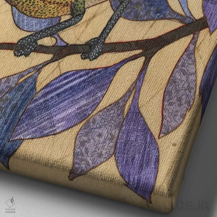 تابلو دکوراتیو دشت سبز اثر کارن سیکیه - نمای نزدیک بافت بوم