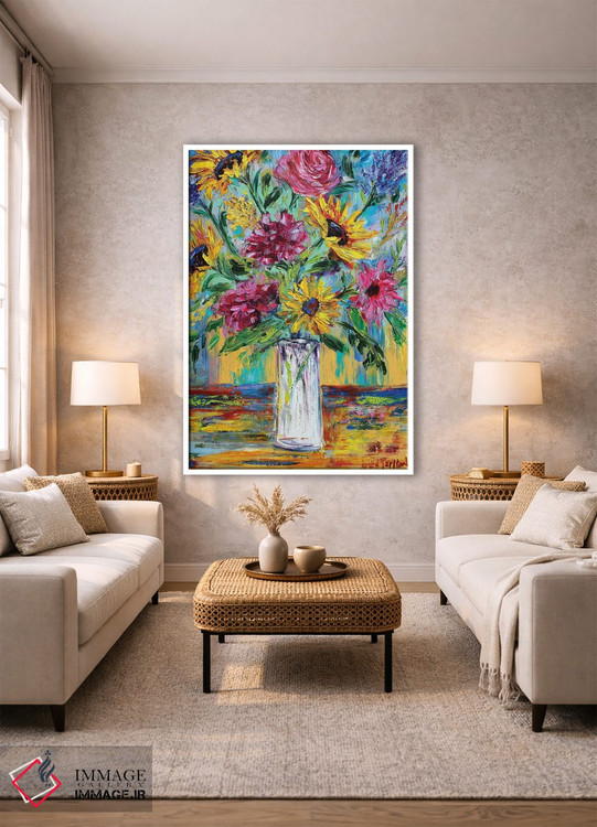 تابلو دکوراتیو گل های روزمره اثر کارن تارلتون - D1W