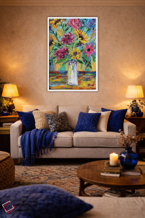 تابلو دکوراتیو گل های روزمره اثر کارن تارلتون - D4W