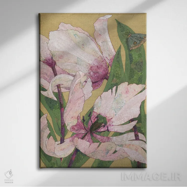 تابلو دکوراتیو در کنار هم به طور طبیعی اثر کارن سیکیه - نمای روبهرو روی دیوار