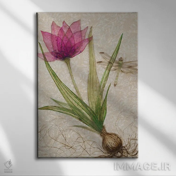 تابلو دکوراتیو ریشه کن شده III اثر کارن سیکیه - نمای روبهرو روی دیوار