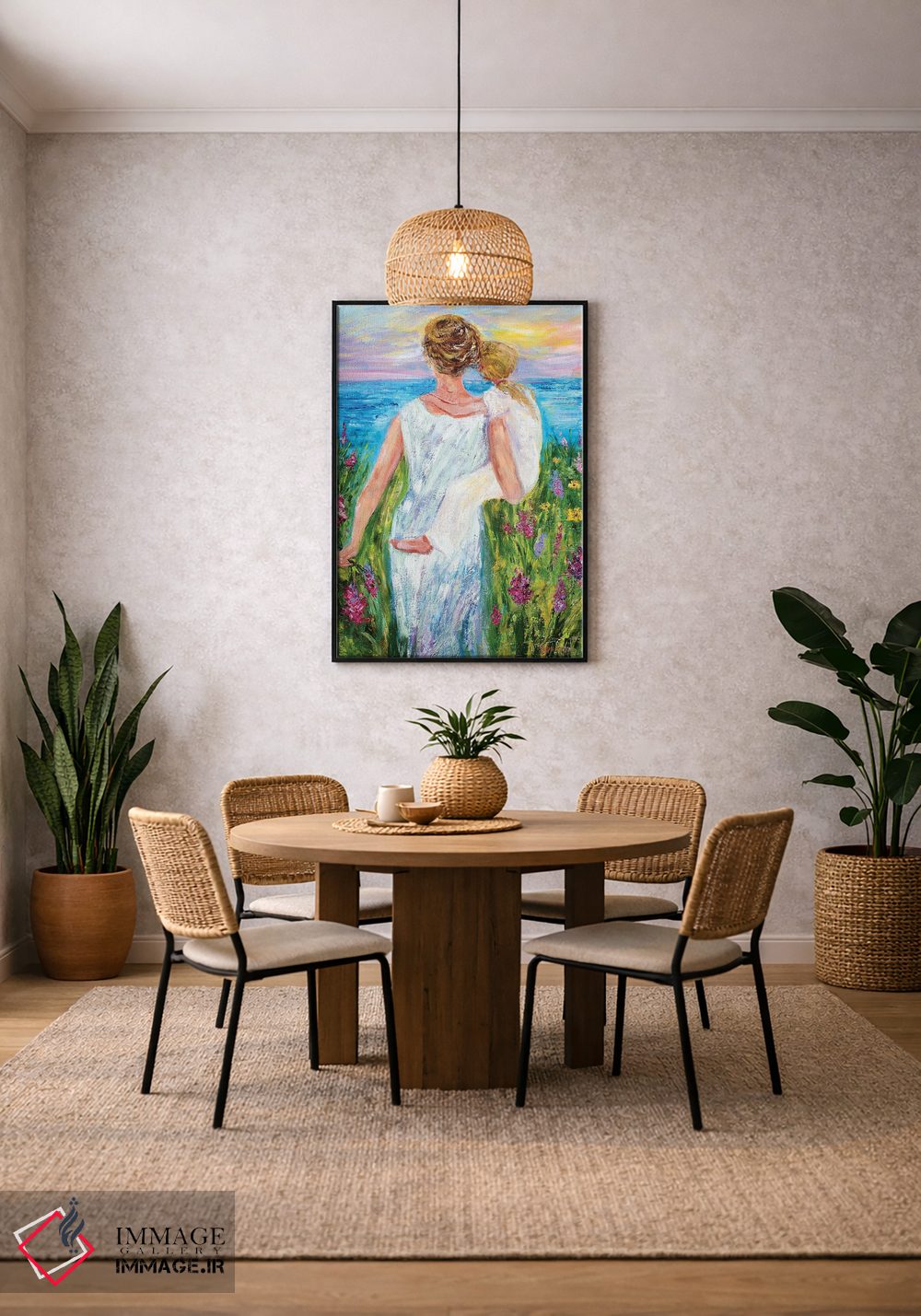 تابلو دکوراتیو مادر و دختر اثر کارن تارلتون - D4B