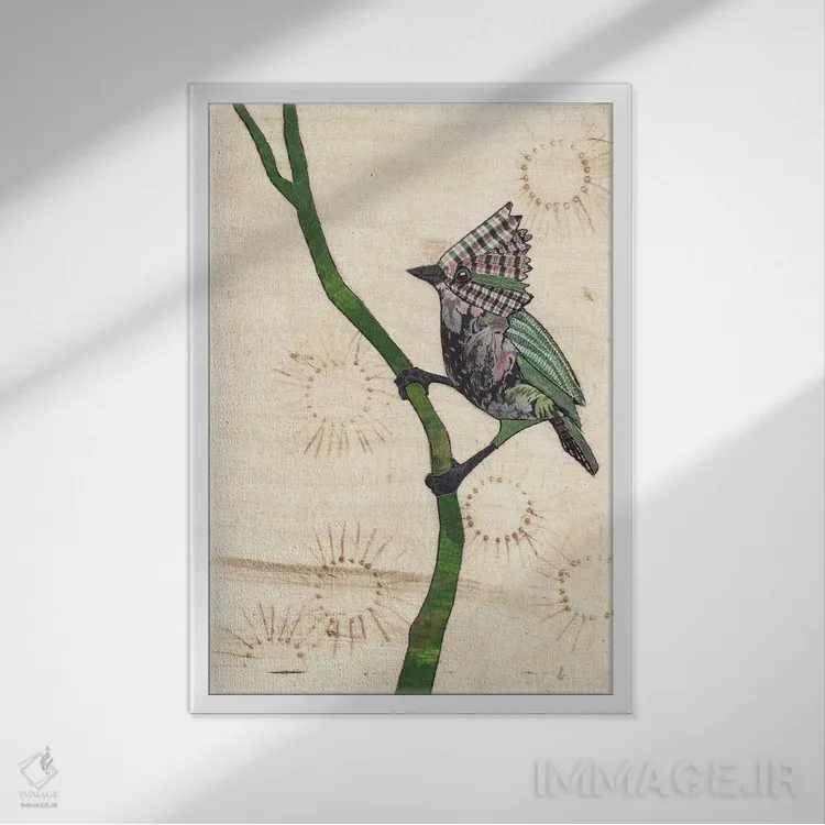 تابلو دکوراتیو سمی اثر کارن سیکیه - نمای قابدار سفید