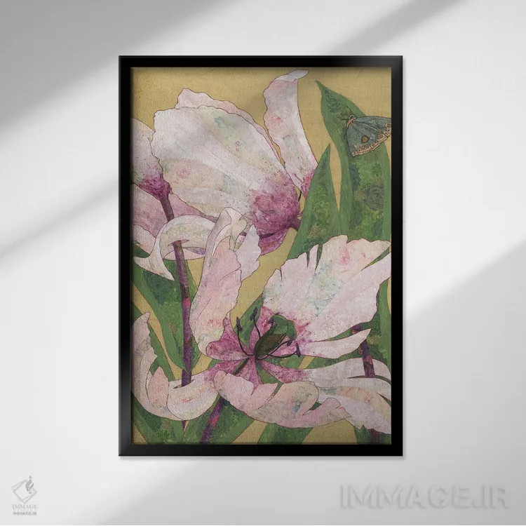 تابلو دکوراتیو در کنار هم به طور طبیعی اثر کارن سیکیه - نمای قابدار مشکی