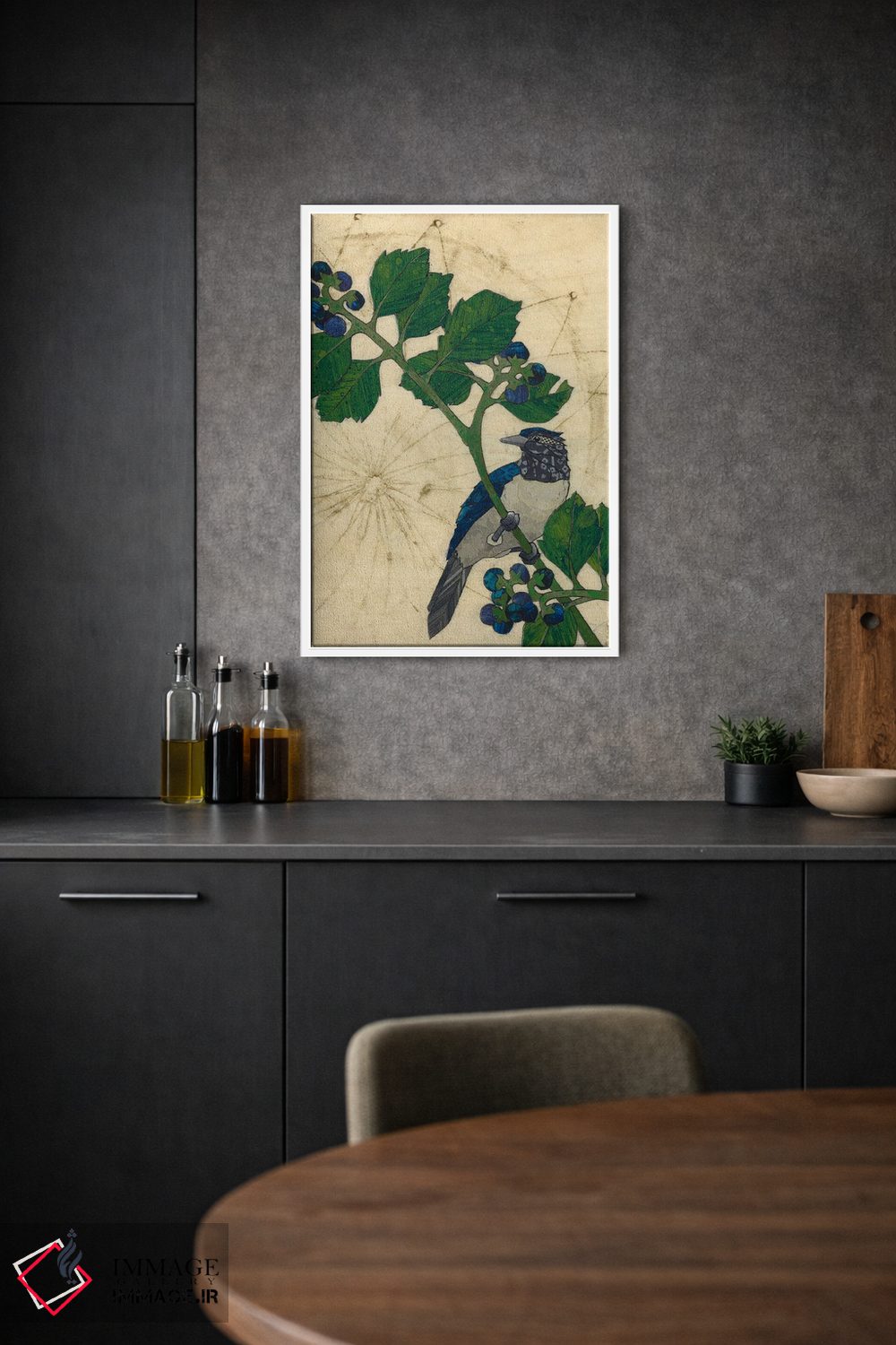 تابلو دکوراتیو پرنده پاییزی اثر کارن سیکیه - D1W