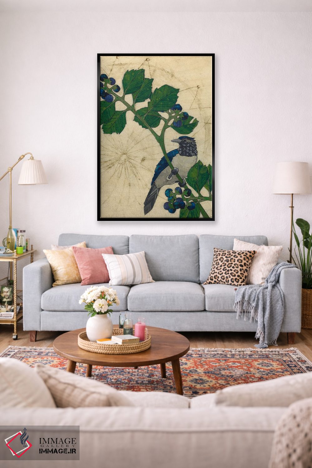 تابلو دکوراتیو پرنده پاییزی اثر کارن سیکیه - D2B