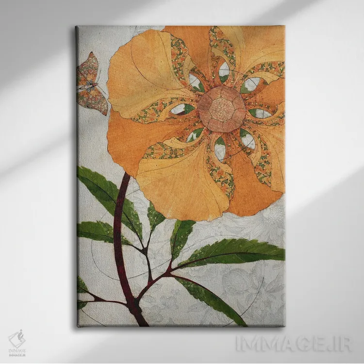 تابلو دکوراتیو آفتابگردان اثر کارن سیکیه - نمای روبهرو روی دیوار