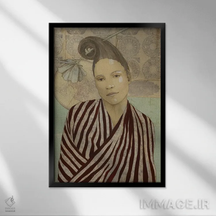 تابلو دکوراتیو راه یاب اثر کارن سیکیه - نمای قابدار مشکی