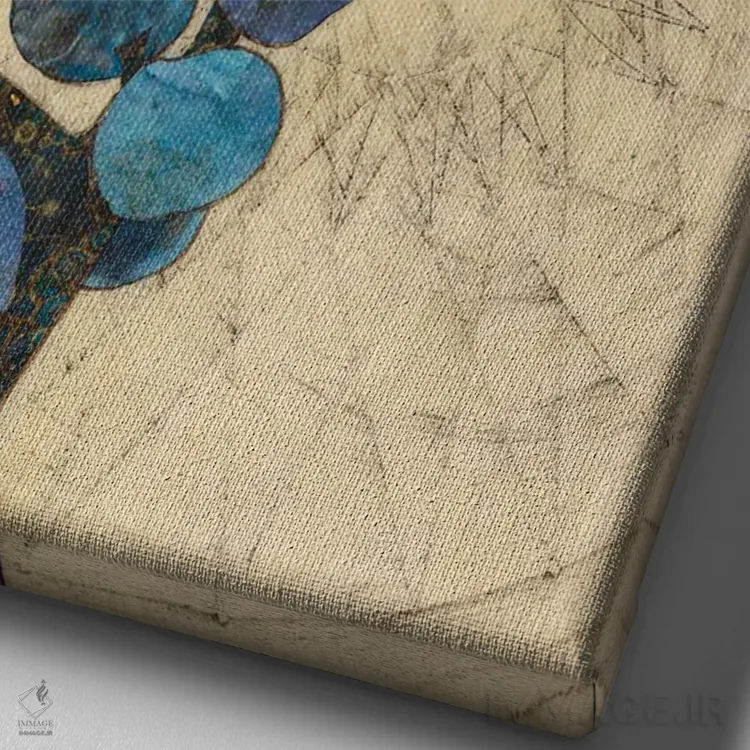 تابلو دکوراتیو پرنده زمستانی اثر کارن سیکیه - نمای نزدیک بافت بوم