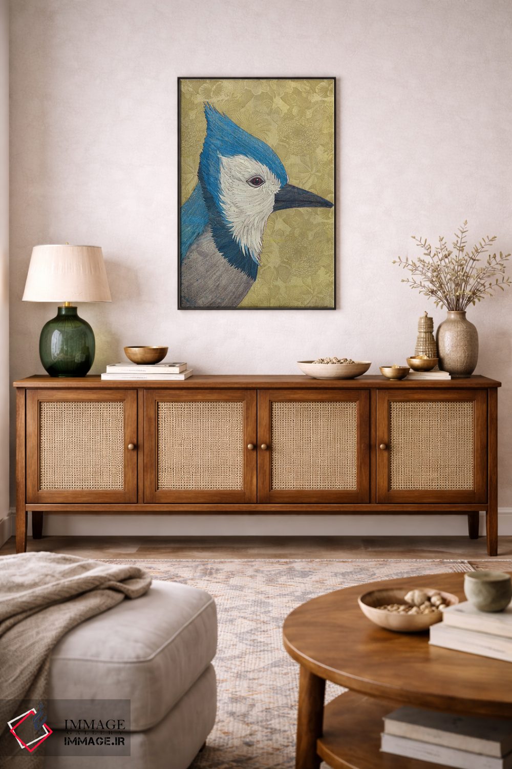 تابلو دکوراتیو جین آبی اثر کارن سیکیه - D5B