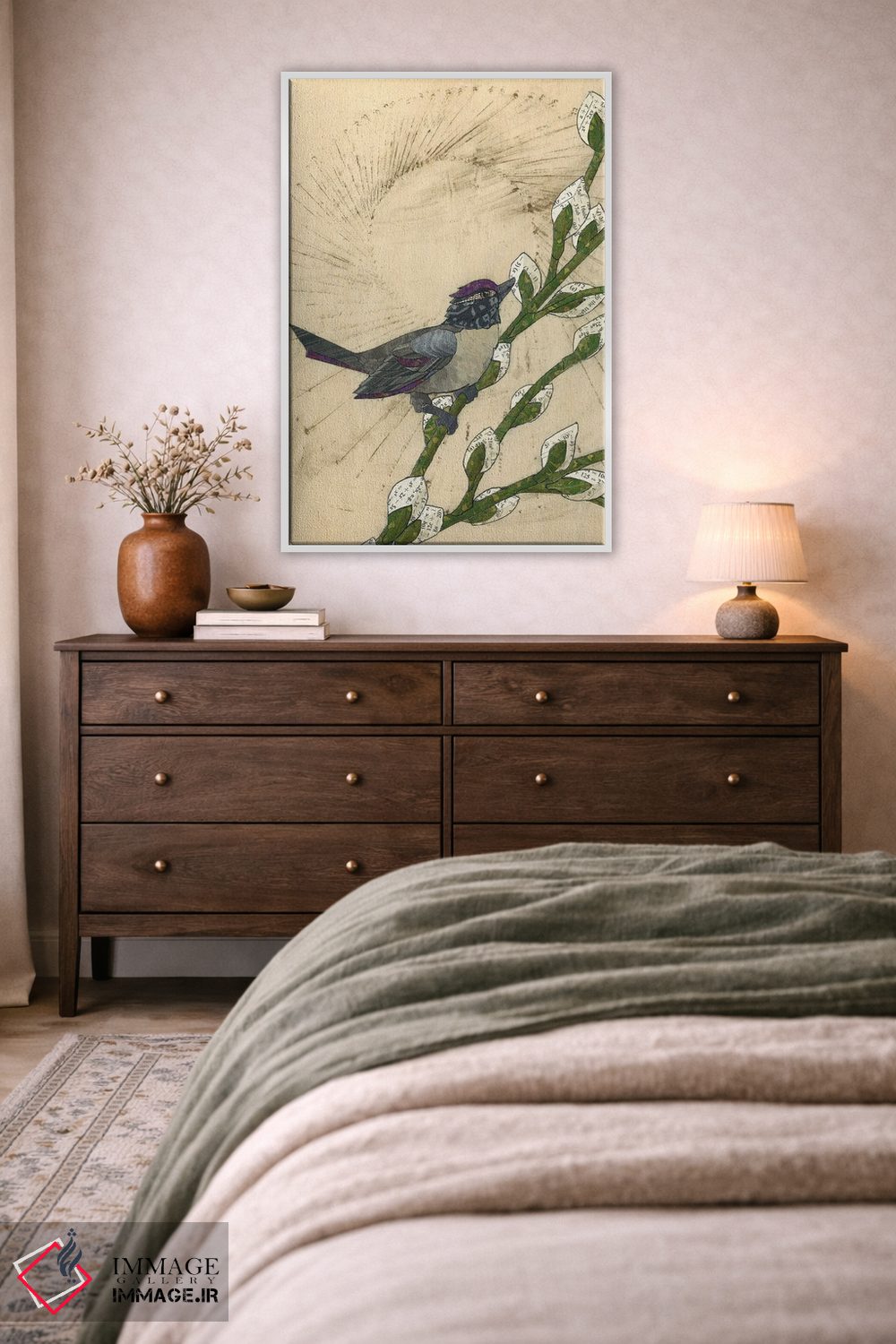 تابلو دکوراتیو پرنده بهاری اثر کارن سیکیه - D2W