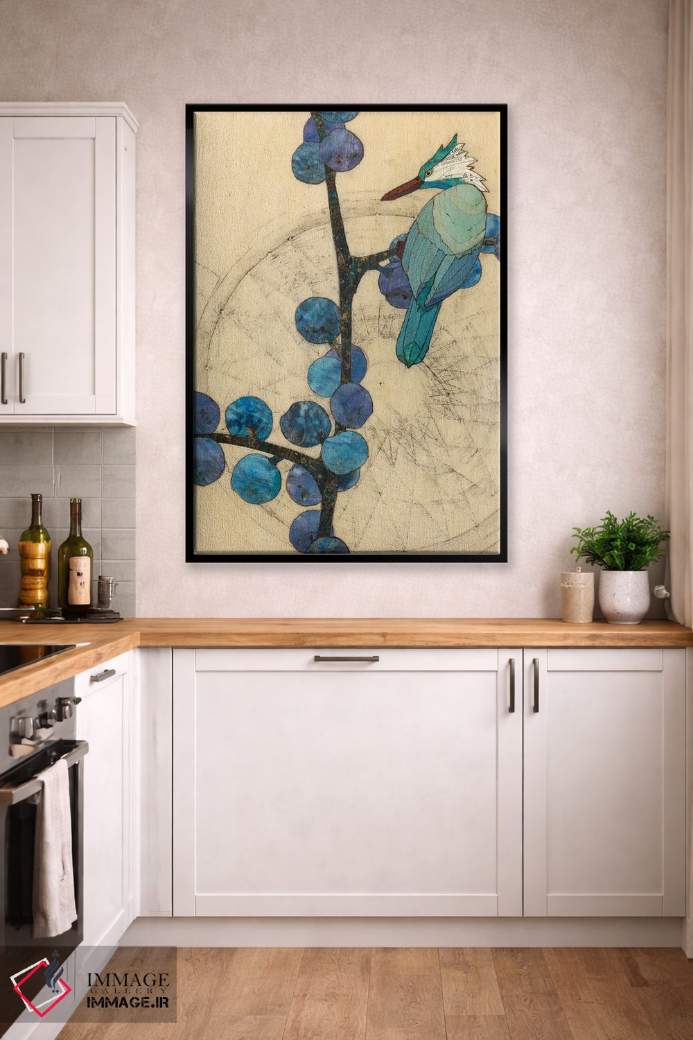 تابلو دکوراتیو پرنده زمستانی اثر کارن سیکیه - D2B