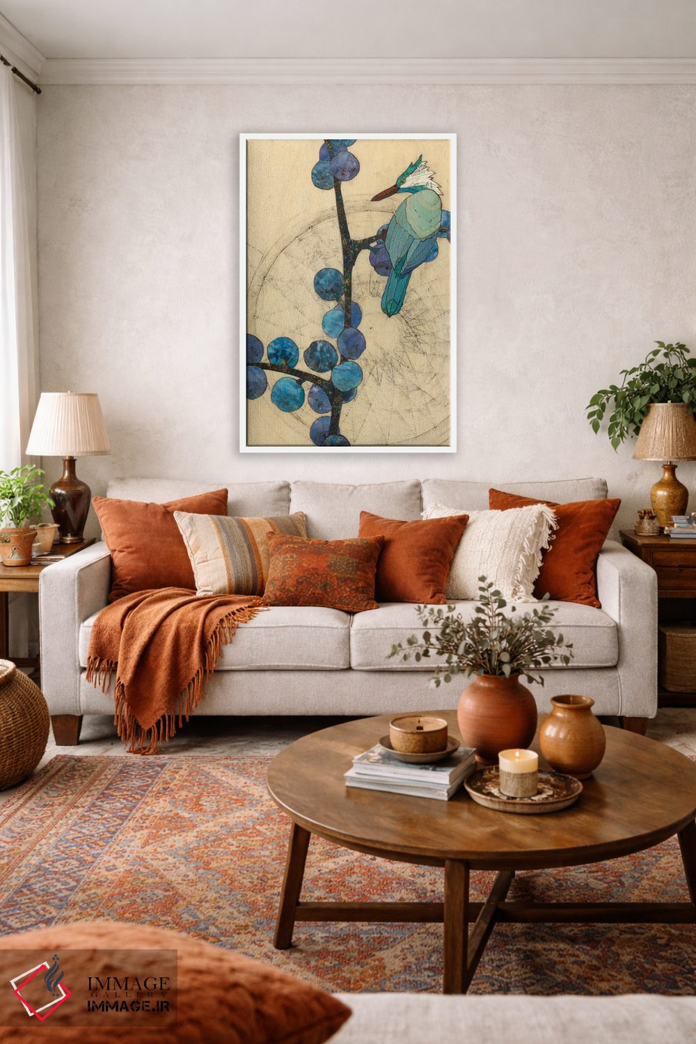 تابلو دکوراتیو پرنده زمستانی اثر کارن سیکیه - D3W