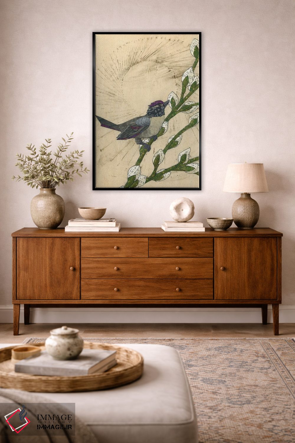 تابلو دکوراتیو پرنده بهاری اثر کارن سیکیه - D3B