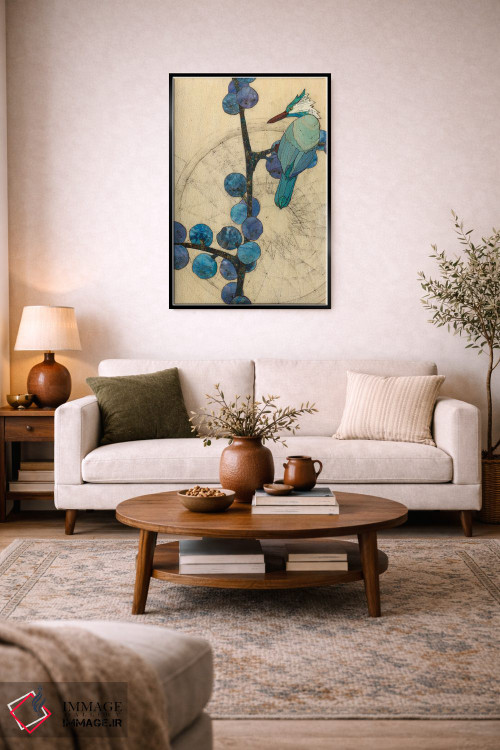 تابلو دکوراتیو پرنده زمستانی اثر کارن سیکیه - D4B