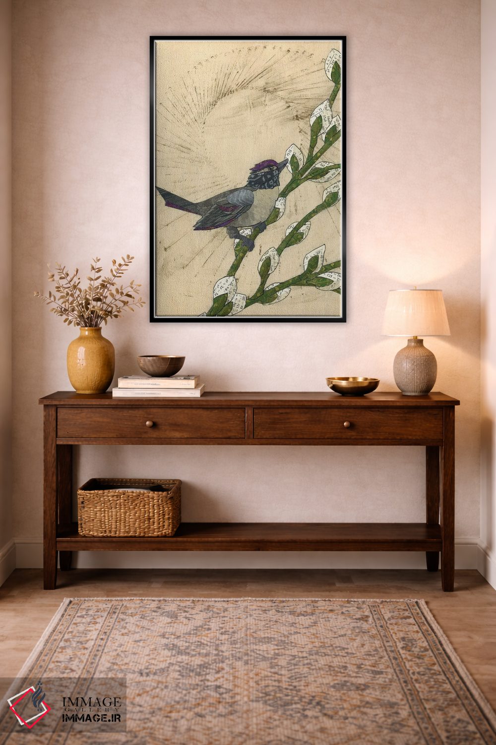 تابلو دکوراتیو پرنده بهاری اثر کارن سیکیه - D4B