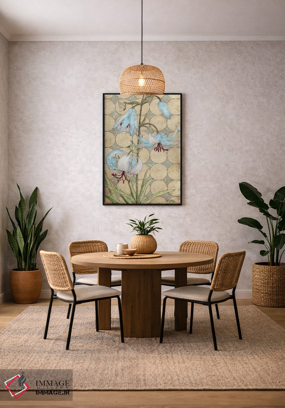 تابلو دکوراتیو سوسن ببری اثر کارن سیکیه - D5B