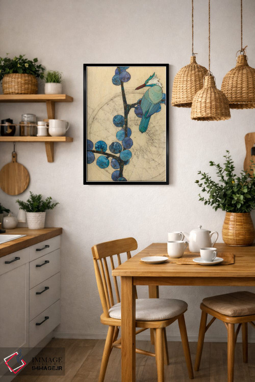 تابلو دکوراتیو پرنده زمستانی اثر کارن سیکیه - D6B