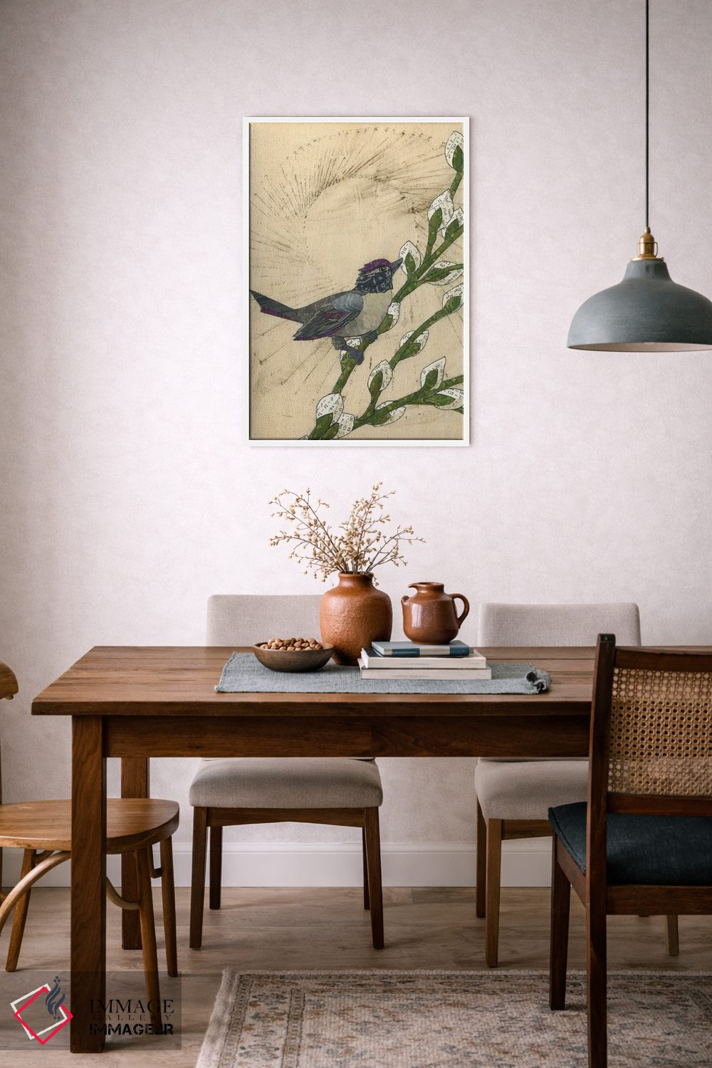 تابلو دکوراتیو پرنده بهاری اثر کارن سیکیه - D6W