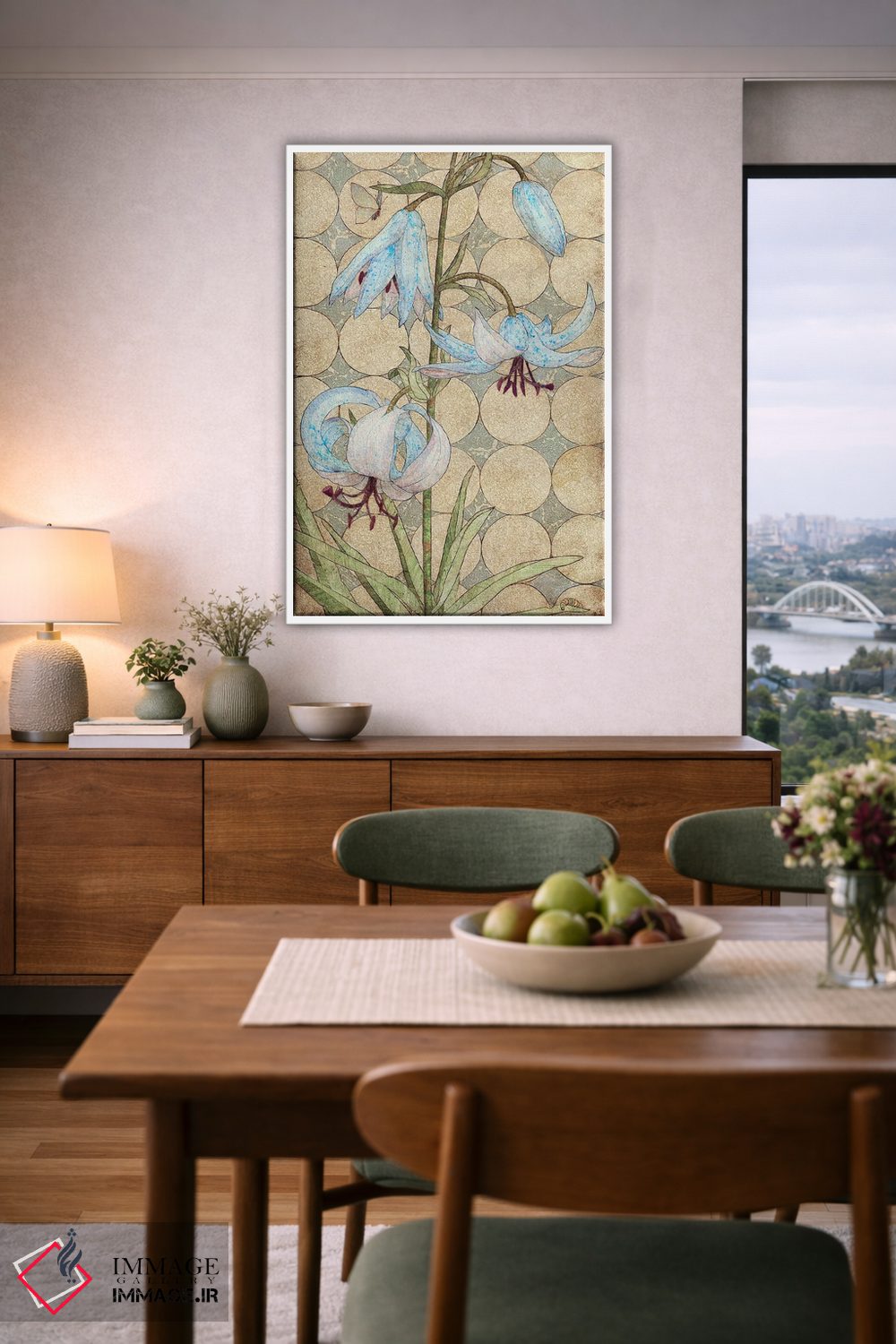 تابلو دکوراتیو سوسن ببری اثر کارن سیکیه - D6W