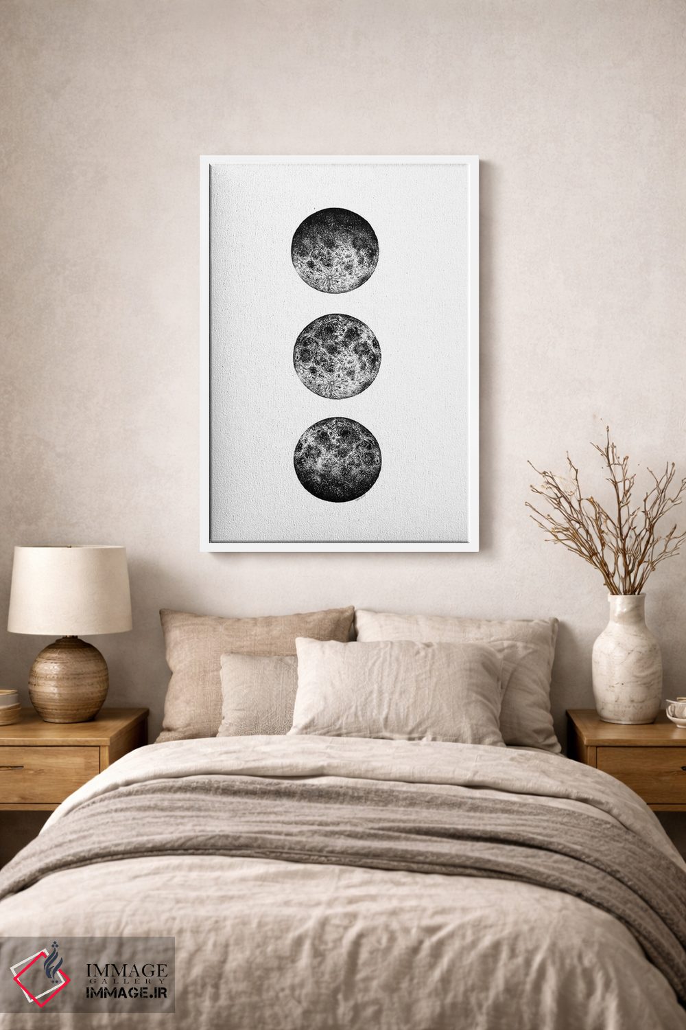 تابلو دکوراتیو سه فاز ماه اثر کاری سلون - D1W