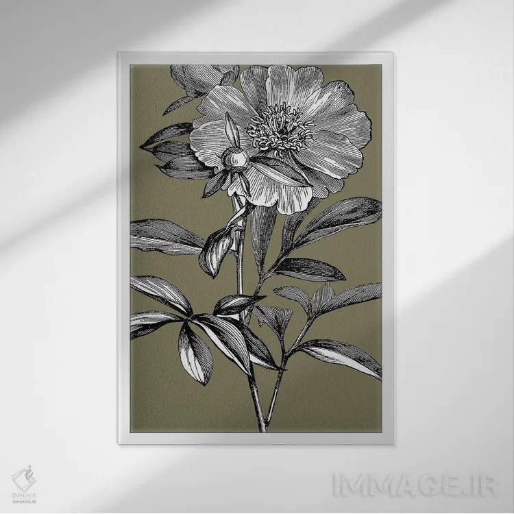 تابلو مینیمال عتیقه گون I اثر کارن اسمیت - نمای قابدار سفید