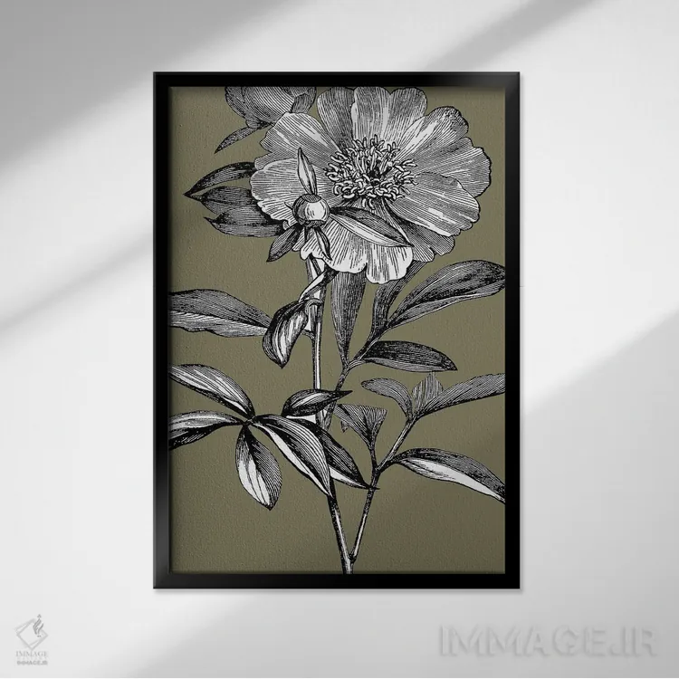 تابلو مینیمال عتیقه گون I اثر کارن اسمیت - نمای قابدار مشکی