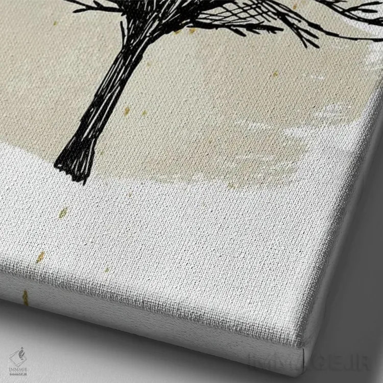 تابلو مینیمال گوشه دنج I اثر کارن اسمیت - نمای نزدیک بافت بوم