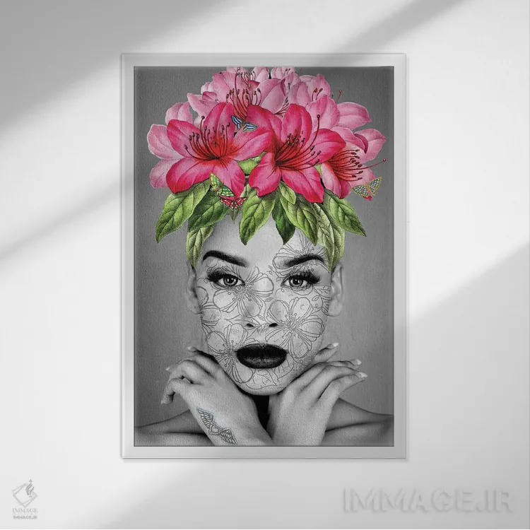 تابلو دکوراتیو گلبرگ I اثر کارن اسمیت - نمای قابدار سفید