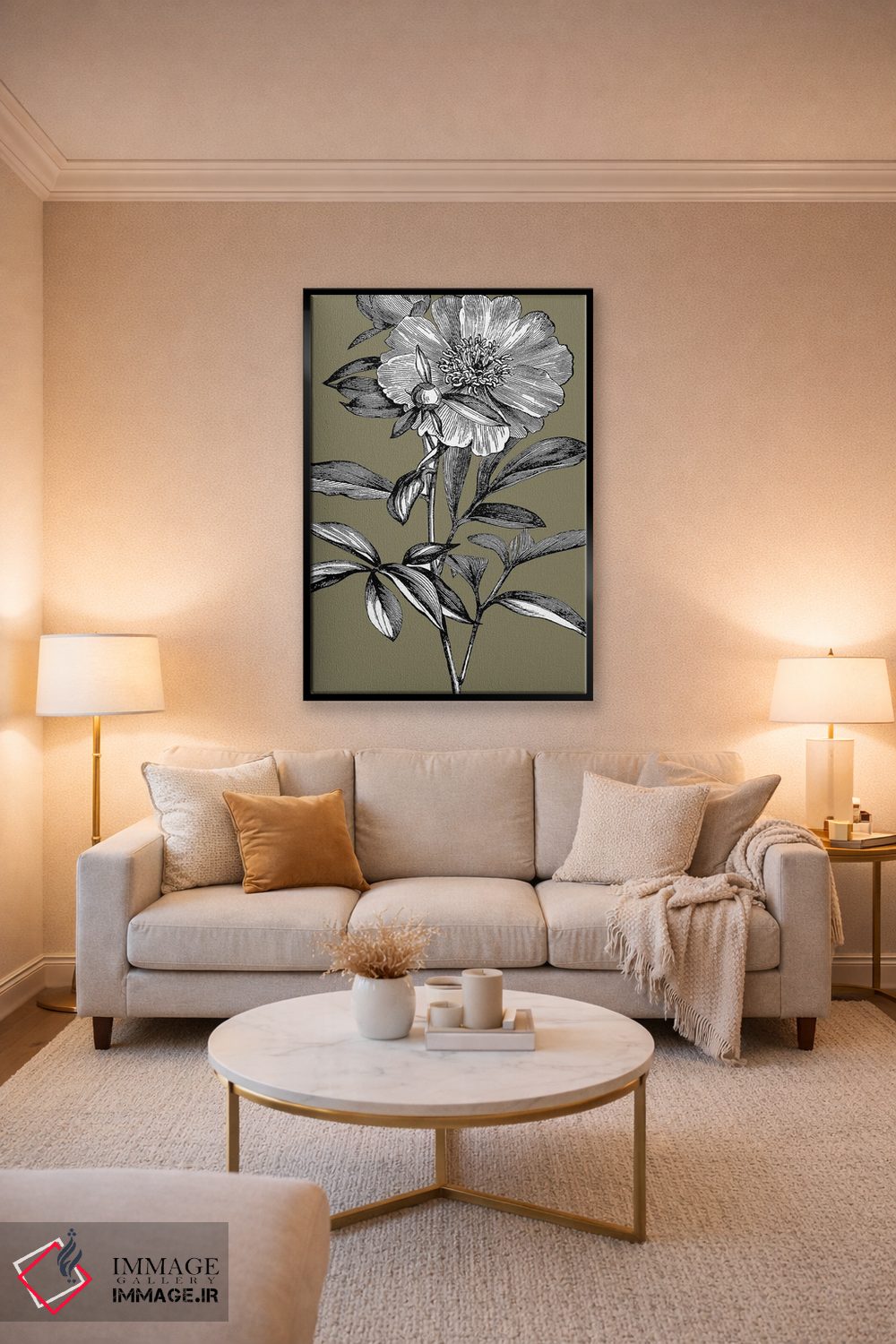 تابلو مینیمال عتیقه گون I اثر کارن اسمیت - D4B