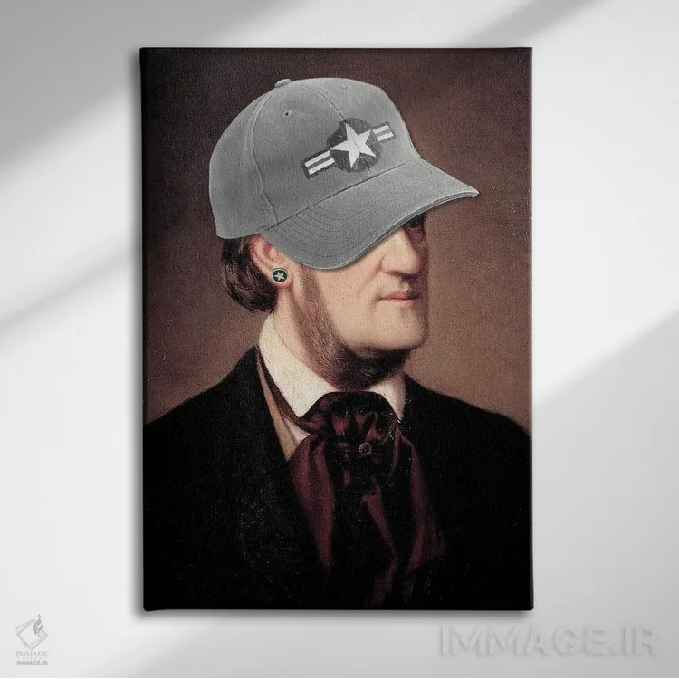 تابلو مدرن استاد آقا اثر کارن اسمیت - نمای روبهرو روی دیوار