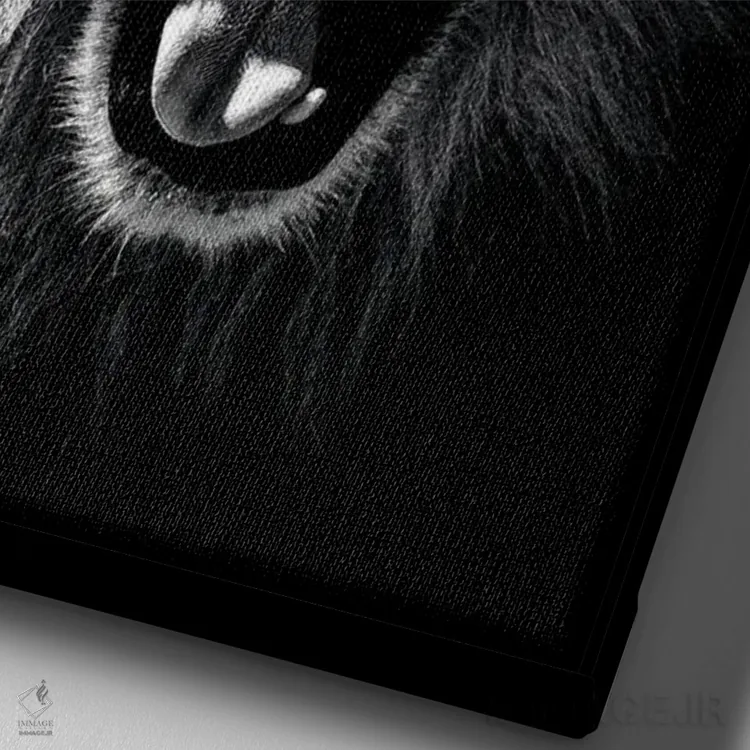 تابلو دکوراتیو وحشی اثر کارن اسمیت - نمای نزدیک بافت بوم