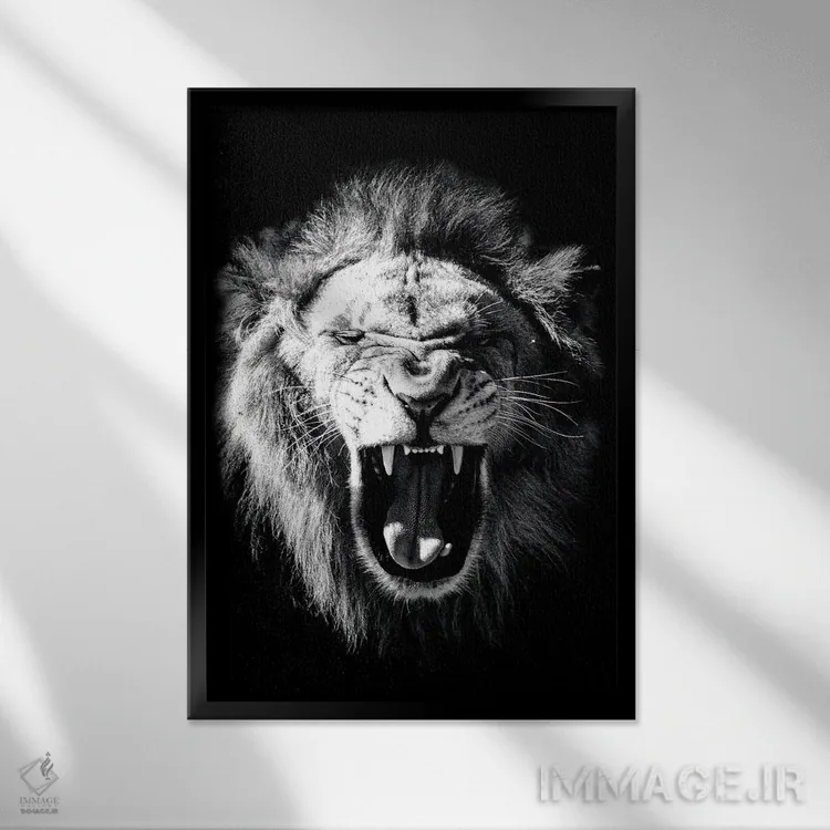 تابلو دکوراتیو وحشی اثر کارن اسمیت - نمای قابدار مشکی