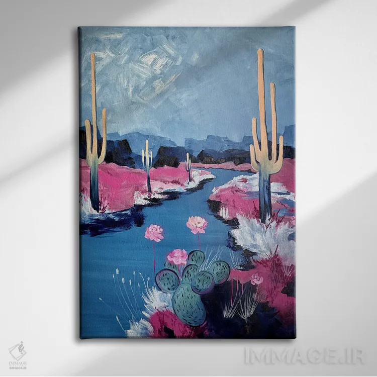 تابلو دکوراتیو منظره خیلی بزرگ در ساعت ۷:۱۹ عصر اثر کسنیا رای - نمای روبهرو روی دیوار