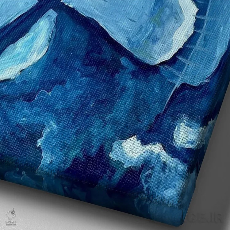 تابلو دکوراتیو استخر هرگز نمی تواند خیلی بزرگ باشد اثر کسنیا رای - نمای نزدیک بافت بوم