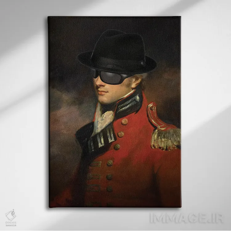 تابلو مدرن مرد بلوز I اثر کارن اسمیت - نمای روبهرو روی دیوار