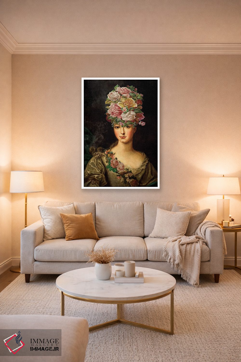 تابلو دکوراتیو دختر گل ها اثر کارن اسمیت - D2W