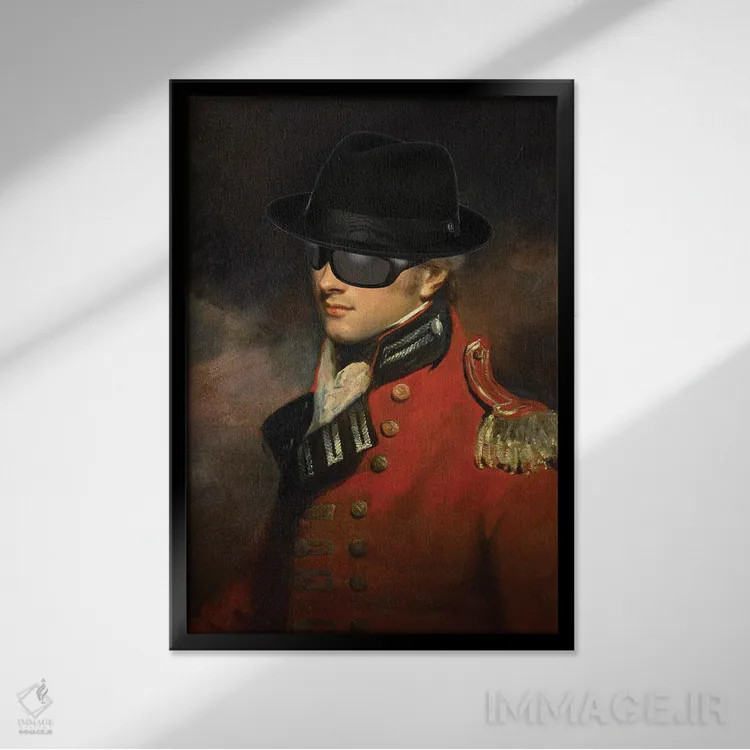 تابلو مدرن مرد بلوز I اثر کارن اسمیت - نمای قابدار مشکی