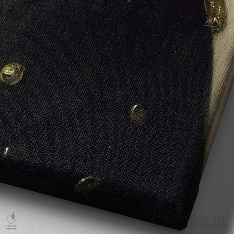 تابلو مدرن سرباز با حرکت خاص لگن اثر کارن اسمیت - نمای نزدیک بافت بوم