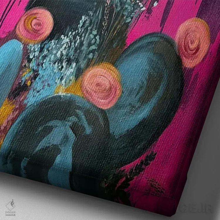 تابلو دکوراتیو منظره در ساعت ۷:۱۶ عصر اثر کسنیا رای - نمای نزدیک بافت بوم