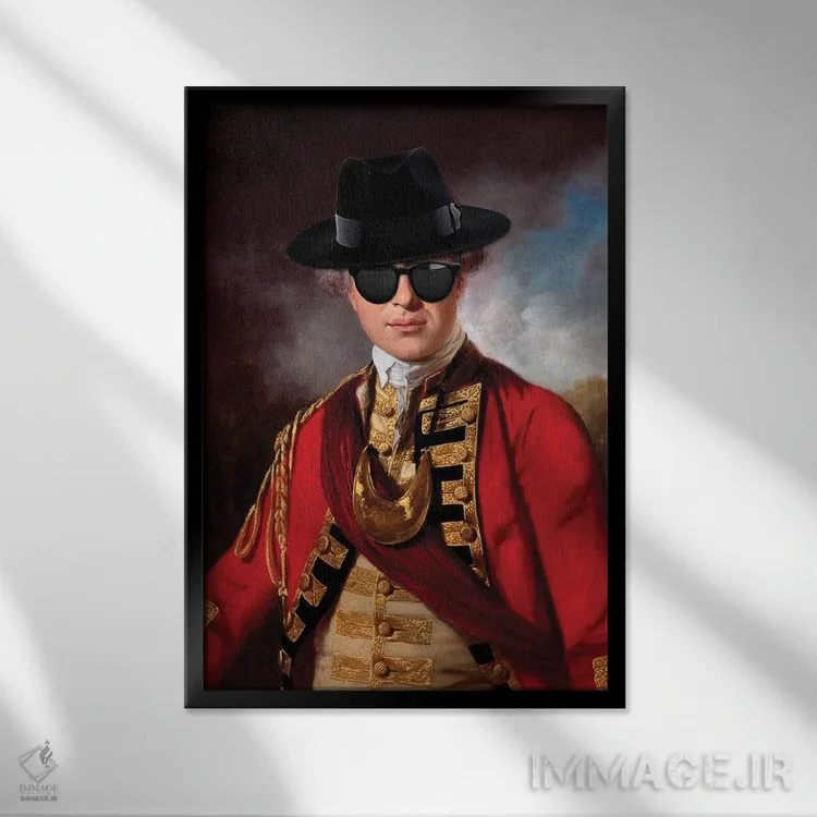 تابلو مدرن مرد بلوز II اثر کارن اسمیت - نمای قابدار مشکی