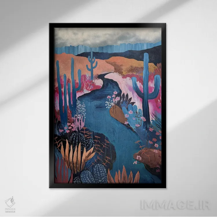 تابلو دکوراتیو منظره در ساعت ۷:۲۳ عصر اثر کسنیا رای - نمای قابدار مشکی