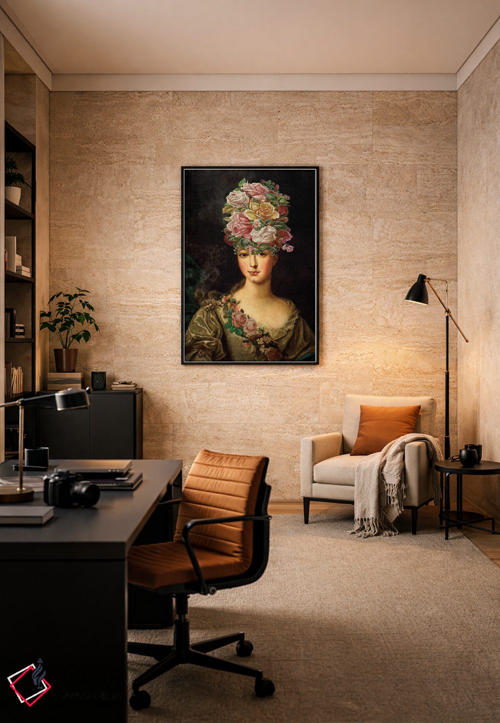 تابلو دکوراتیو دختر گل ها اثر کارن اسمیت - D6B