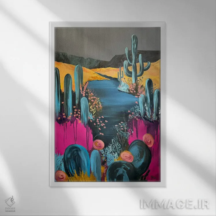 تابلو دکوراتیو منظره در ساعت ۷:۱۶ عصر اثر کسنیا رای - نمای قابدار سفید