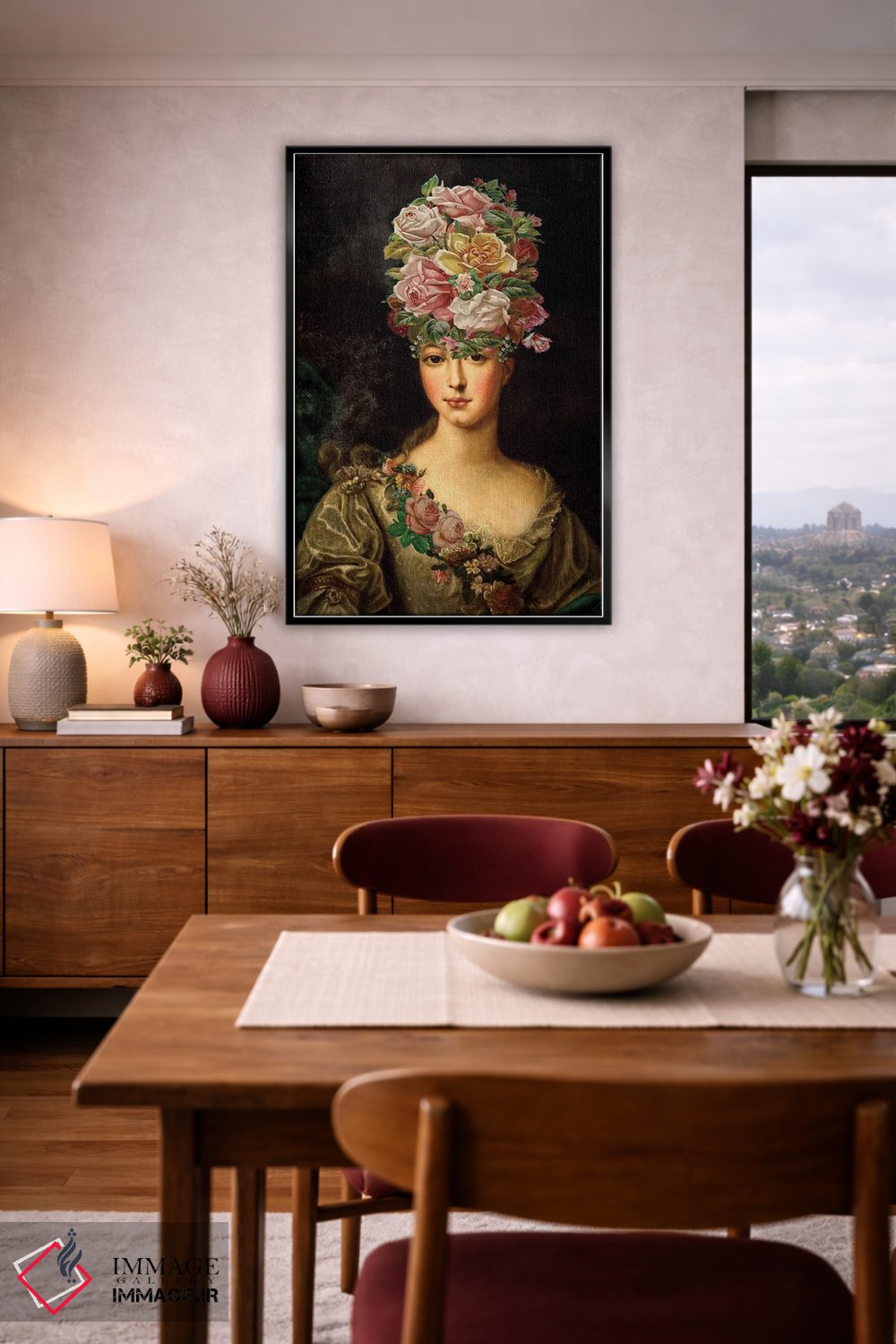 تابلو دکوراتیو دختر گل ها اثر کارن اسمیت - D5B