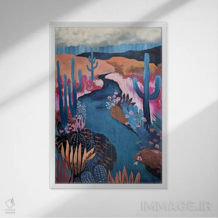 تابلو دکوراتیو منظره در ساعت ۷:۲۳ عصر اثر کسنیا رای - نمای قابدار سفید