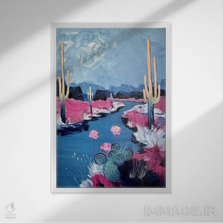 تابلو دکوراتیو منظره خیلی بزرگ در ساعت ۷:۱۹ عصر اثر کسنیا رای - نمای قابدار سفید